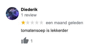 Google review voorbeeld